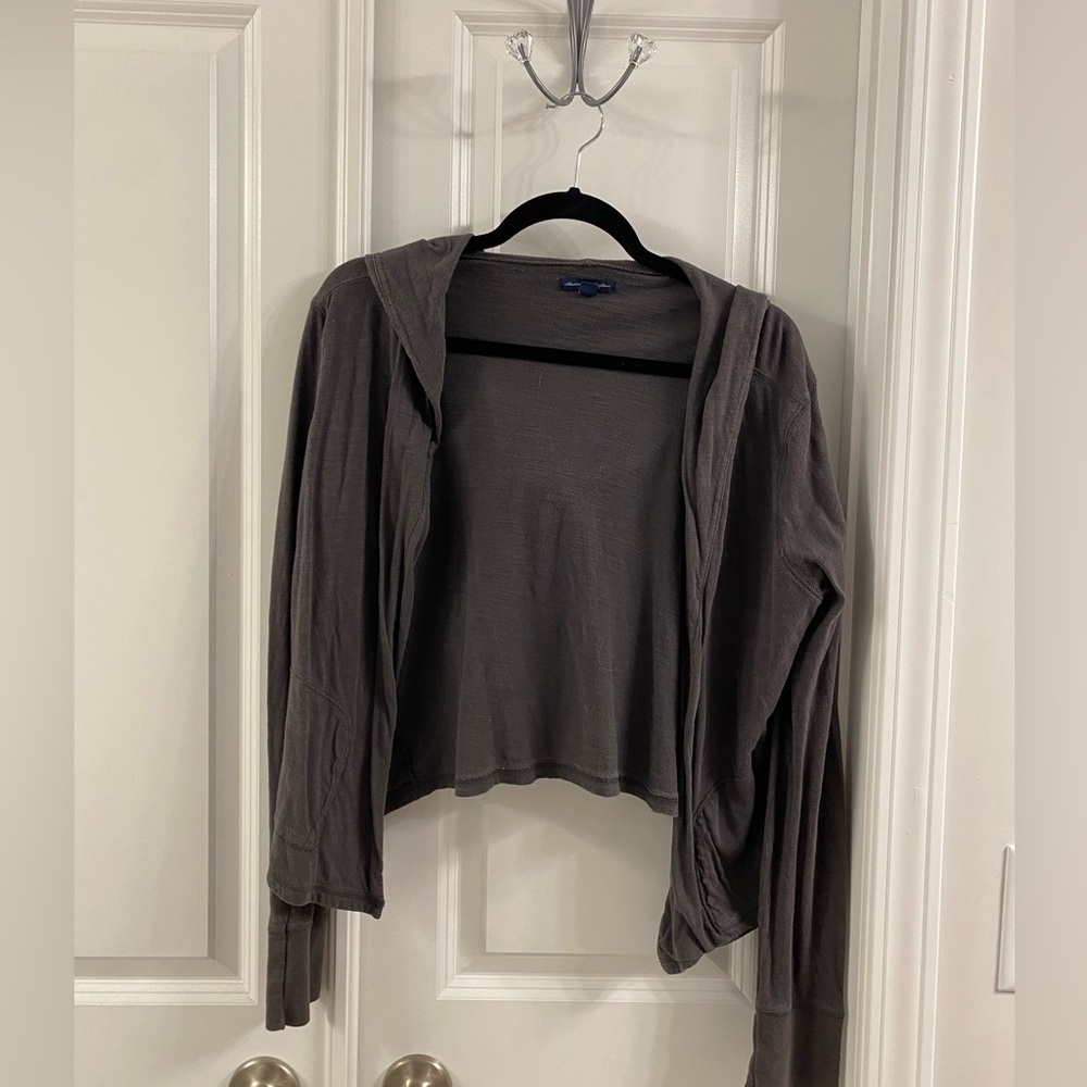 American eagle hooded cardigan